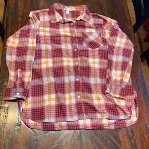 Old Navy plaid tunic top